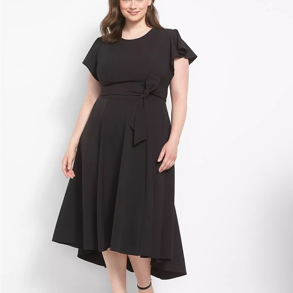 Lane Bryant Lena High-Low Midi Dress - Black
